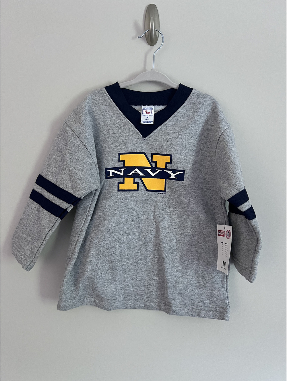 Vintage Deadstock USNA Navy Lil' Fan Graphic Sweatshirt, Made in USA, 2/3